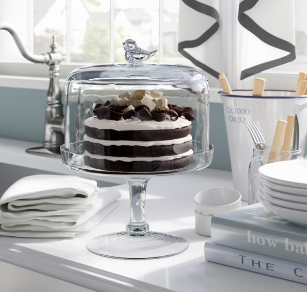Storage Glass Tray Cake Stand Hotel Decoration Dessert Dome Chip